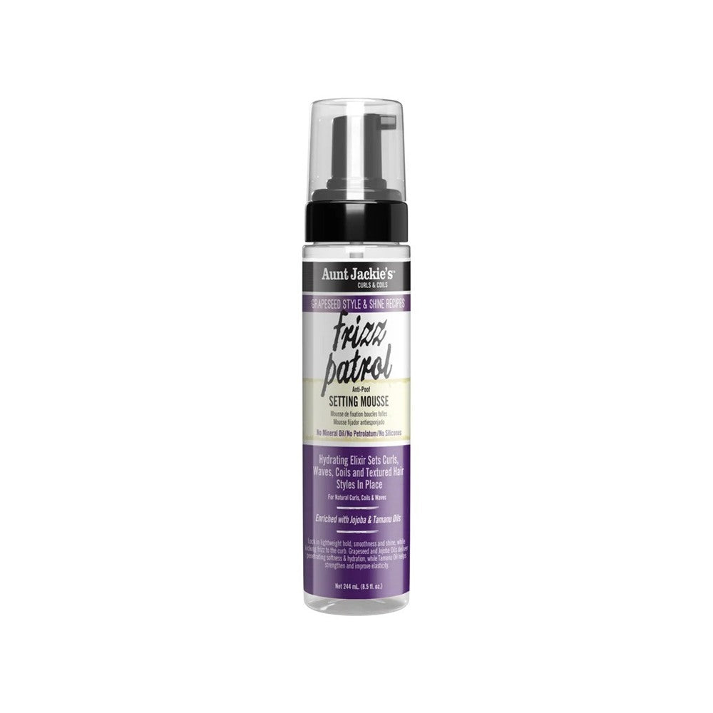 Aunt Jackie’s Frizz Patrol Anti-Poof Setting Mousse 244ml